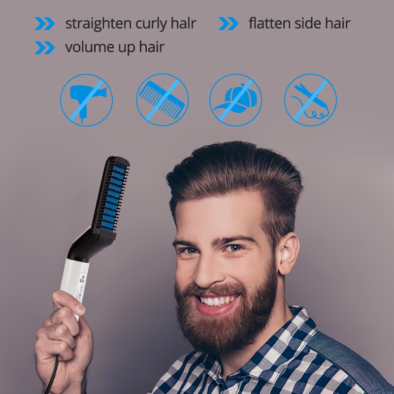 Hair Styler Comb Beard Straightener Fast Heating Styling Iron Comb Multifunctional Hair Straightener Curler