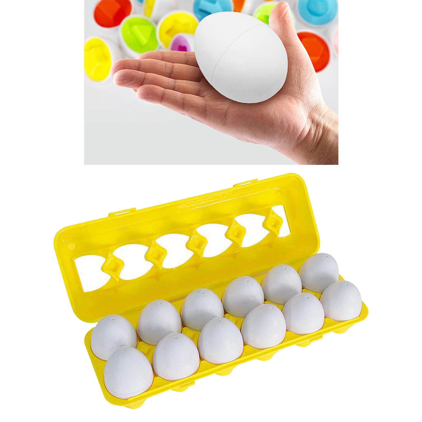 Educational toy recognize color shape matching count match egg fight inserted toys kids toddler toys puzzle: Color and Shape