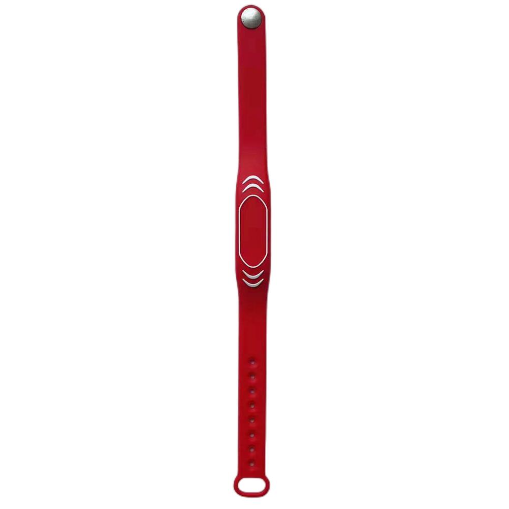 1Pcs 13.56MHz Adjustable RFID Waterproof Soft Wristband Silicone Bracelets NFC Smart S50 1K IC Key Keyfob Card: Red