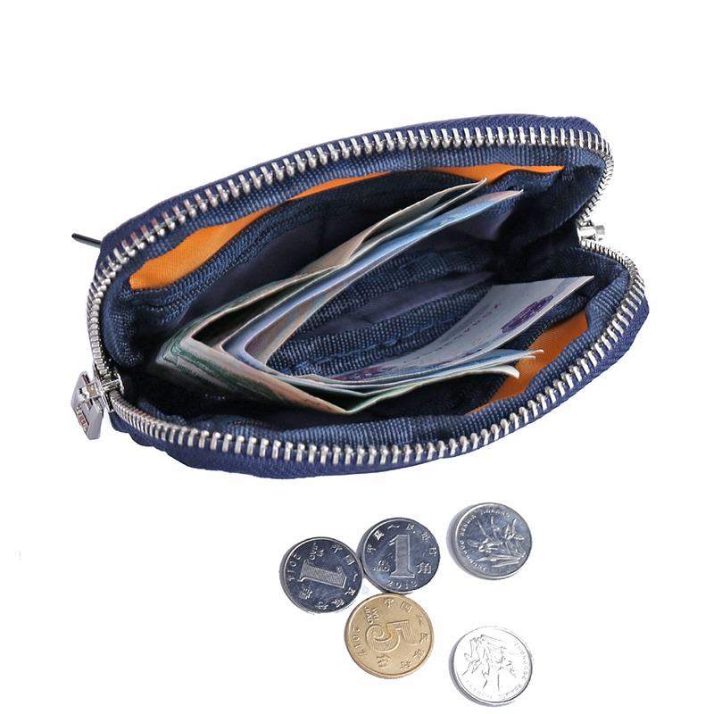 Nylon Clutch Bag Mini Purse Male Female Coin Credit Card Organizer Pouch Zipper Waterproof Card Holder Wear-resistant Wallet