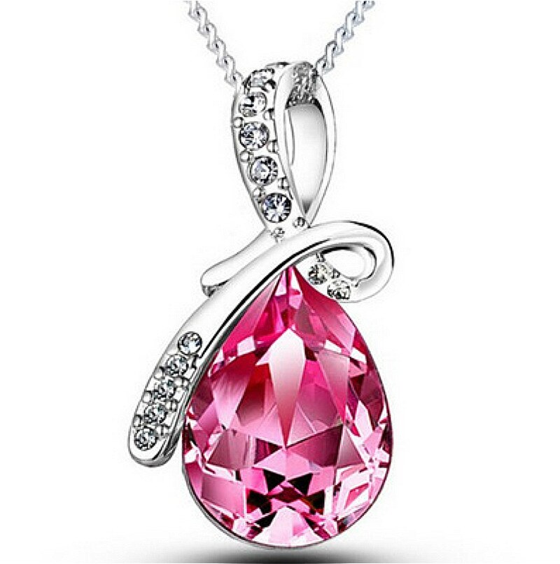 Meerdere hartvormige Water Wens Fles Ketting Crystal Power Kettingen meisje Datum Sieraden: N