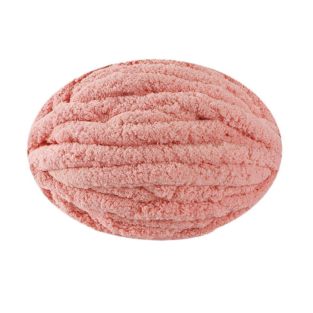 250g/ nystan flerfärgat chenillegarn för stickning och virkning filt kudde grov tjock linje mjukt varmt virkgarn halsdukslinje: Brun