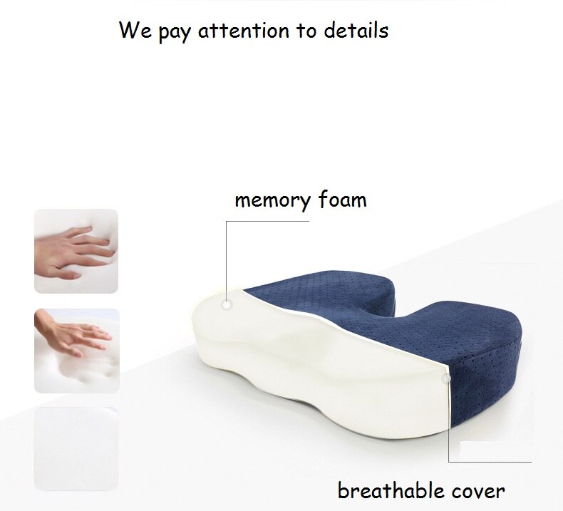 Tailbone Pain Pillow and Back Support Set Chair Beauty Hip Hemorrhoid Pad Reduce Tailbone Pressure Relieve Lower Back Pain