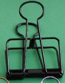 6 stk papirclips 20 32 49 mm fold-back metal binder clips sorte greb klemmer kontor skole papirvarer papir dokument clips: Sort -32mm-10 stk