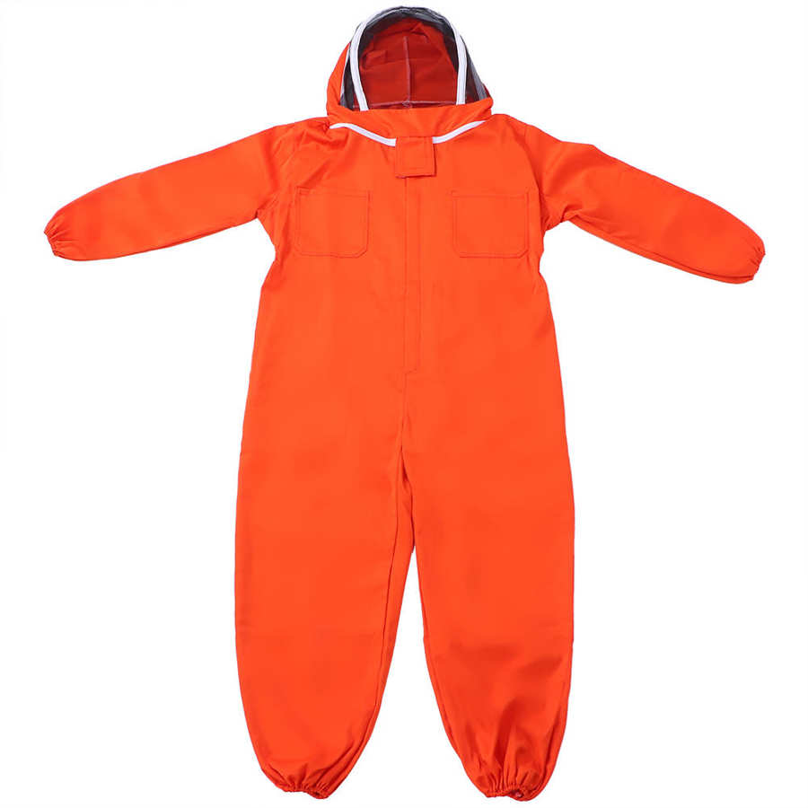 Orange Beekeeper One-Piece Bee Suit Beekeeping Protective Clothes Beekeeping Equipment Beekeepers Supplies