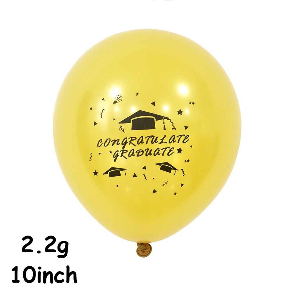 15Pcs 10 Inch Graduation Party Latex Balloons Inflatable Ball Baloons Decoration For Graduation Party Congratulation