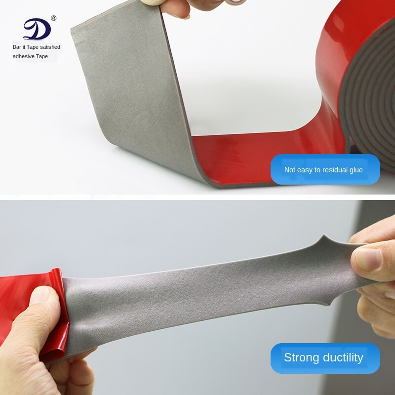 VHB Acrylic Double-sided Tape 3mm Gray Double-sided Adhesive Tape Seamless Waterproof Automobile Thickened Foam Double-sidedtape