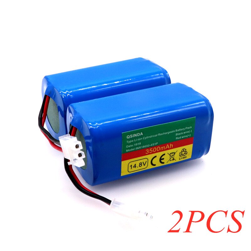 100% Original, 14,8 V, 3500mAh, batería de robot aspirador, paquete de repuesto para chuwi ilife v7 V7S Pro, barredor robótico: Rojo