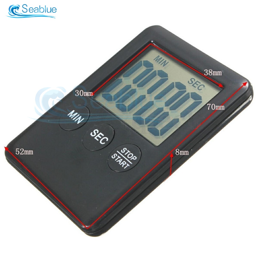 Minuterie de cuisine électronique numérique, minuterie électronique multifonction, chronomètre, affichage LCD, Mini pour les exercices sportifs, la pâtisserie et la cuisine: Marron