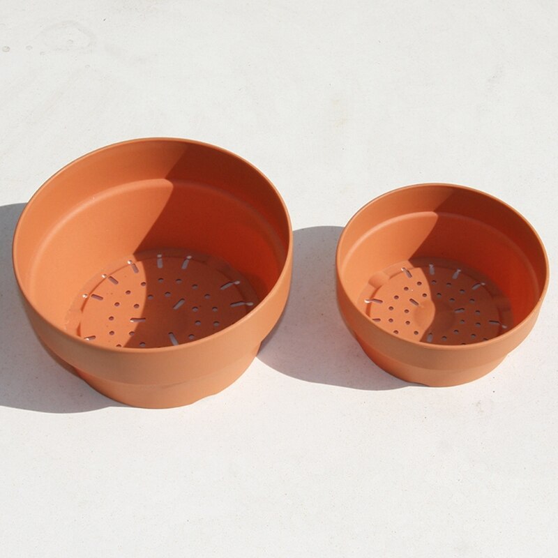 Pot Imitation terre cuite pour plantes succulentes, jardinière avec trou de Drainage, Cactus, pots bonsaï de jardin
