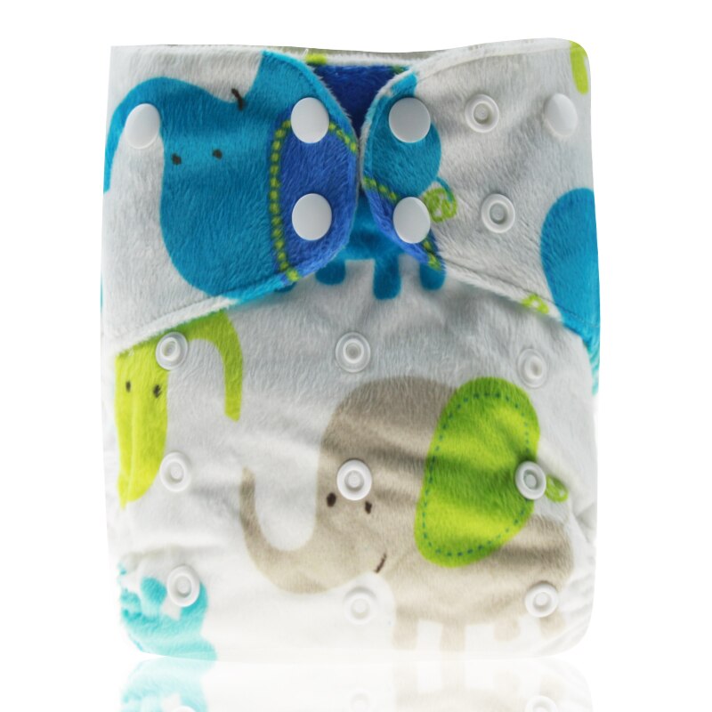 PORORO brand super soft baby cloth diaper nappy, minky PUL printed all in one size AIO baby nappies with bamboo insert