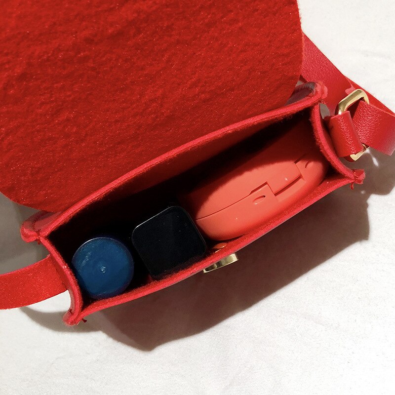 Kvinder afslappet solid mini crossbody tasker bærbar pung dame pu læder lille sadel skulder håndtasker