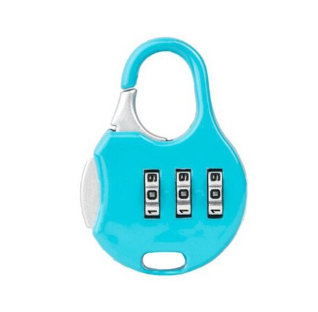 3 Mini wählen Ziffern Code Nummer Passwort Kombination Vorhängeschloss Sicherheit Reisen Sicherheit sperren Pro Gepäck sperren Vorhängeschloss Fitnessstudio: 03