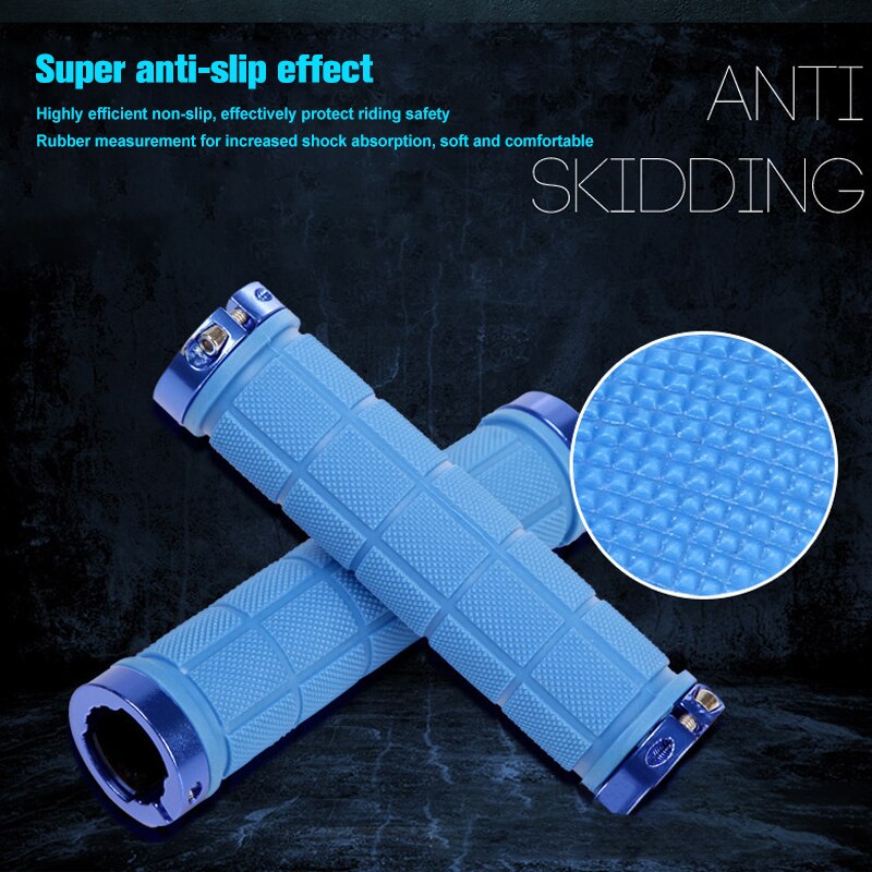 Juego de manillar de bicicleta de montaña, con cinco colores, amarillo, rojo, blanco, negro y azul, accesorios de 13,3X2,2 cm