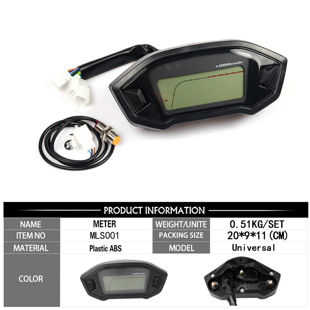 12V Motorcycle LCD Gauge Digital Indicator Speedometer waterproof Odometer Velocimetro meter For Honda Grom MSX 125 MSX125