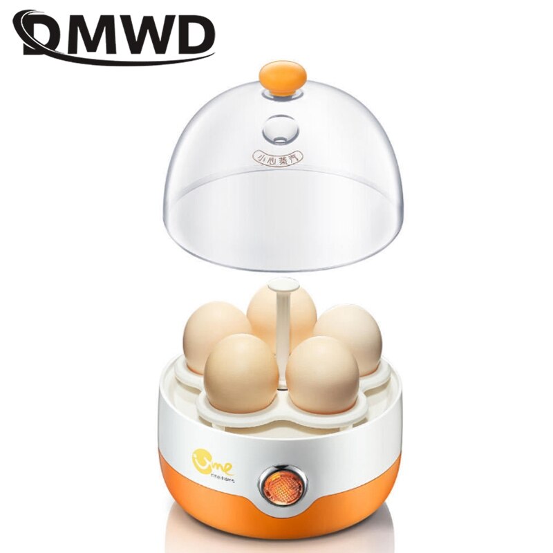 DMWD Multifunctional Mini Electric Egg Cooker Boiler Breakfast Maker Food Heating Steamer For 1 People Automatic Power Off 220V