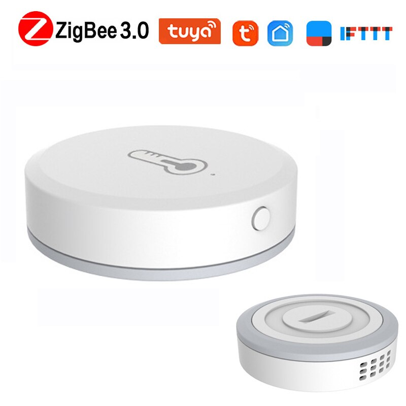 Tuya ZigBee Smart Temperature And Humidity Sensor Battery Powered Smart Home Control sensor Gateway Needed IFTTT APP Smart Life