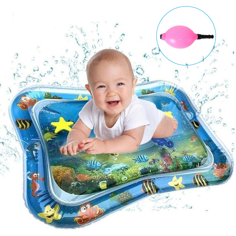 Baby Water Play Mat Baby Kids Happy Water Play Mat Inflatable water Cushion Infant Toys Seaworld Activity Carpet