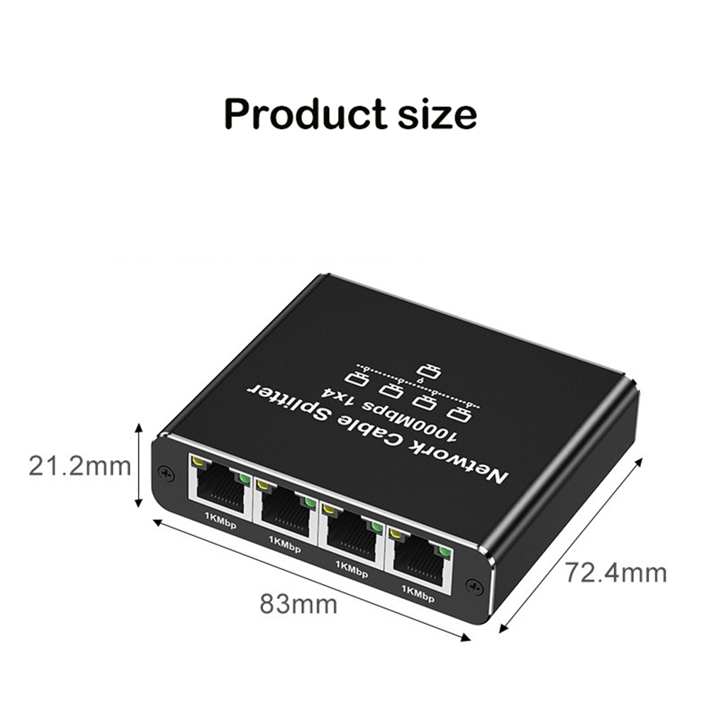 Divisor Gigabit Ethernet 1 a 2/3/4 1000Mbps extensión de red RJ45 LAN divisor de Internet para PC portátil enrutador TVBox TV Digital