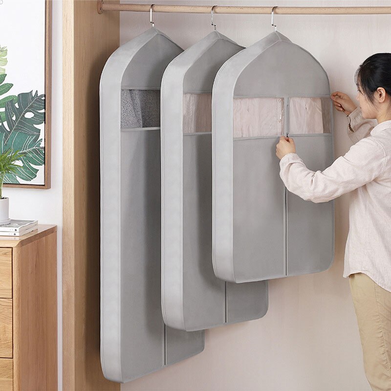 Verdikte Non Woven Kleden Cover Garderobe Kast Stofdicht Jas Opbergtas Home Organisatie Opknoping Organisatoren