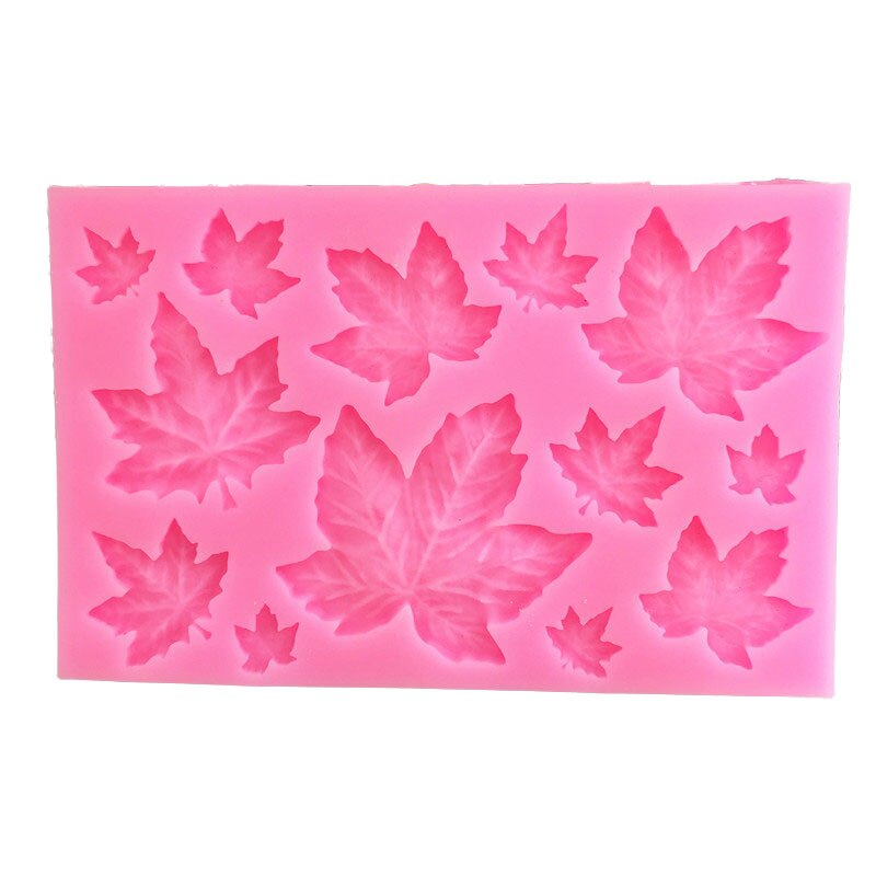 A variety of maple leaf shape baking tools soft clay glue mold chocolate sugar cake decoration
