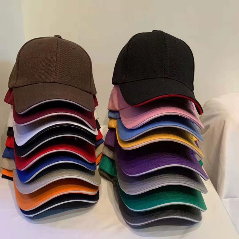 Unisex 6 Panel Cap Casual Acrylic Plain Baseball Cap Adjustable Hats For Women Men Hip Hop Cap Streetwear Dad Hat