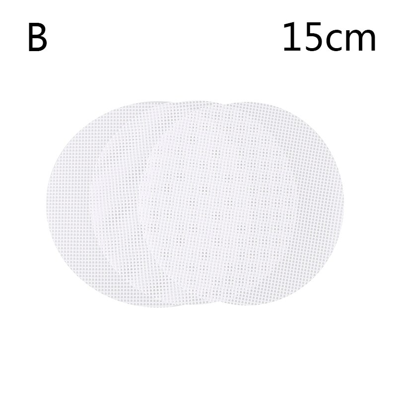3Pc Round Non-Stick Silicone Steamer Pad White Dim Sum Paper Home Restaurant Steamers Mat Kitchen Cooking Tools: B