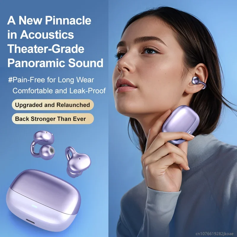 Original CP1 Ear Clip Headphones Wireless Bluetooth Earphones ENC Noise Cancelling Open Headset HiFi Stereo HD Mic Call Earbuds