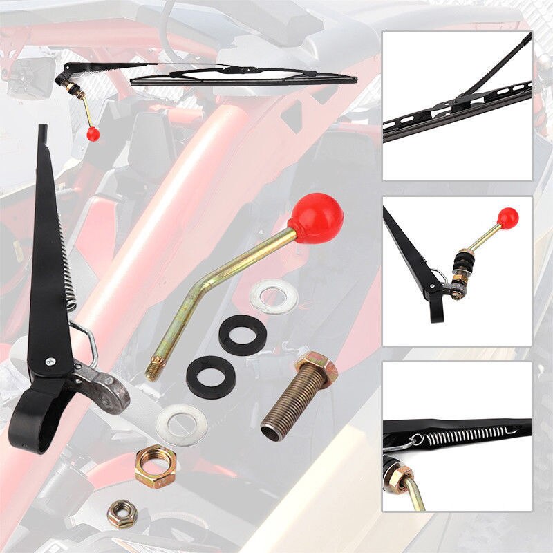 Universal- UTV Manuelle Hand Betrieben Scheibenwischer Gummi Klinge Bausatz Auto Ersatz Teile Scheibenwischer Kein Kratzer