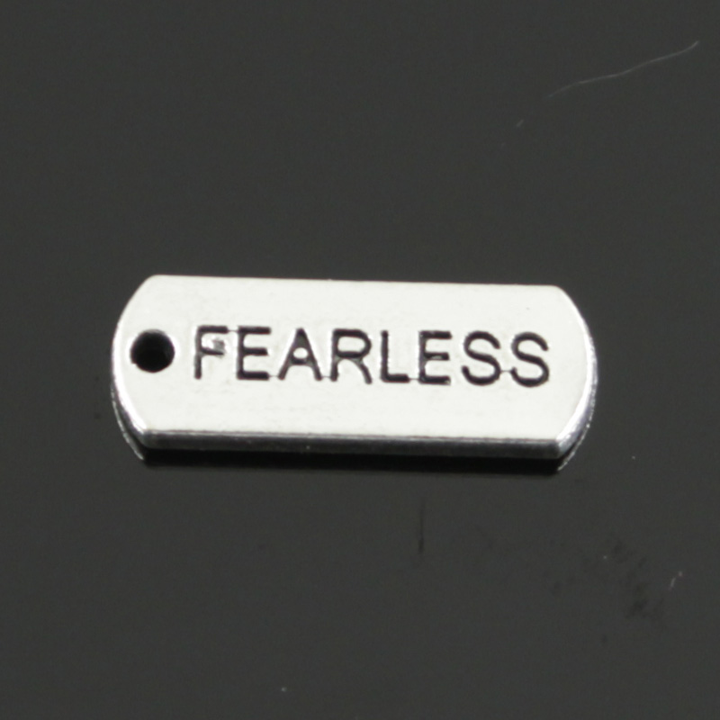 10 stücke Charms für immer glauben hoffen brave liebe gesegnet glauben traum fearless familie 21x8mm Tibetischen Silber DIY antike Anhänger: fearless