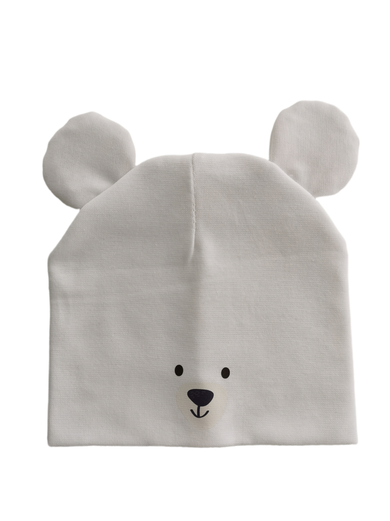 Nyfødt 6 måneder -1 år bamse hue med øreklap hue til drenge og piger småbørn børn børn bomuld bjørnehue: Hvid / 1-3 år