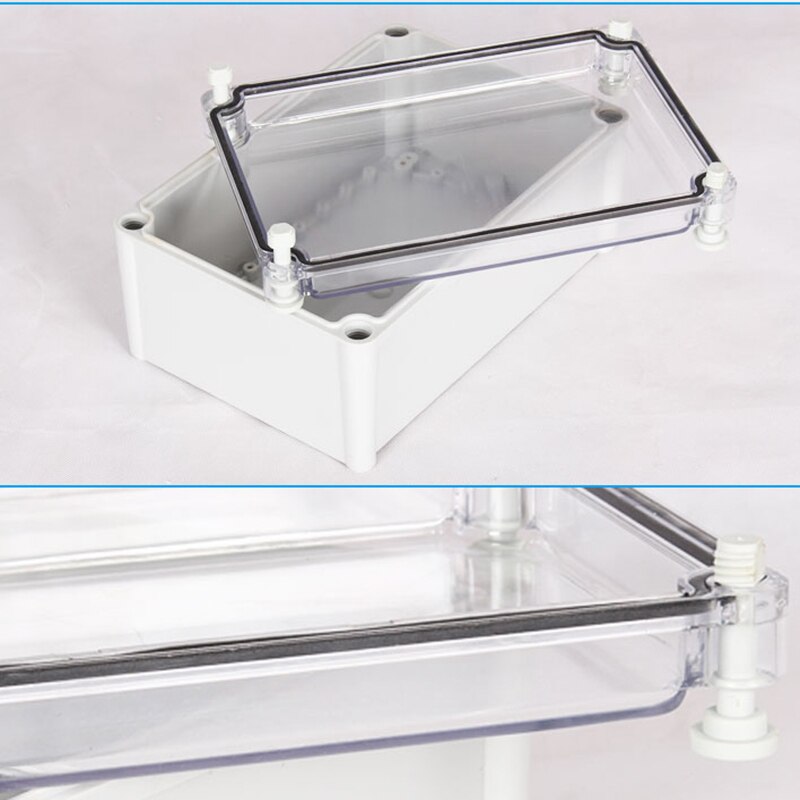 IP67 Outdoor Waterproof PC Junction Box Plastic Shell Distribution Box Monitoring Power Box Socket Box Transparent ABS