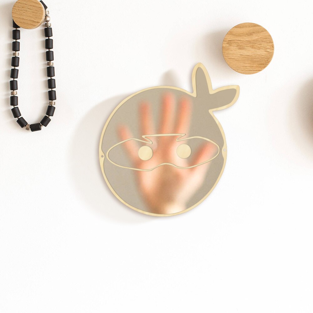 Japanese Ninja Warrior Fighter Wall Mirror Children Kid Room Manga Samurai Ninja Decoration Hanging Wood Acrylic Safety Mirror