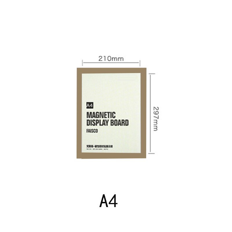 A4 2PCS Double-sided Magnetic Display Posts Self-adhesive PVC Poster Frame Certificate Documents Paper Picture Decoration Frame: A4 2PCS Gold