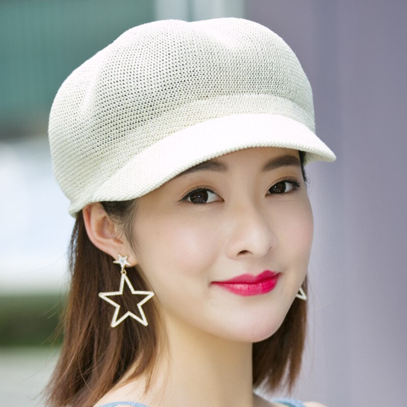 British style Summer breathable cap Women's Sun Hats Woman Cap Casual Straw Foldable Shade Sunscreen Girl travel: 6