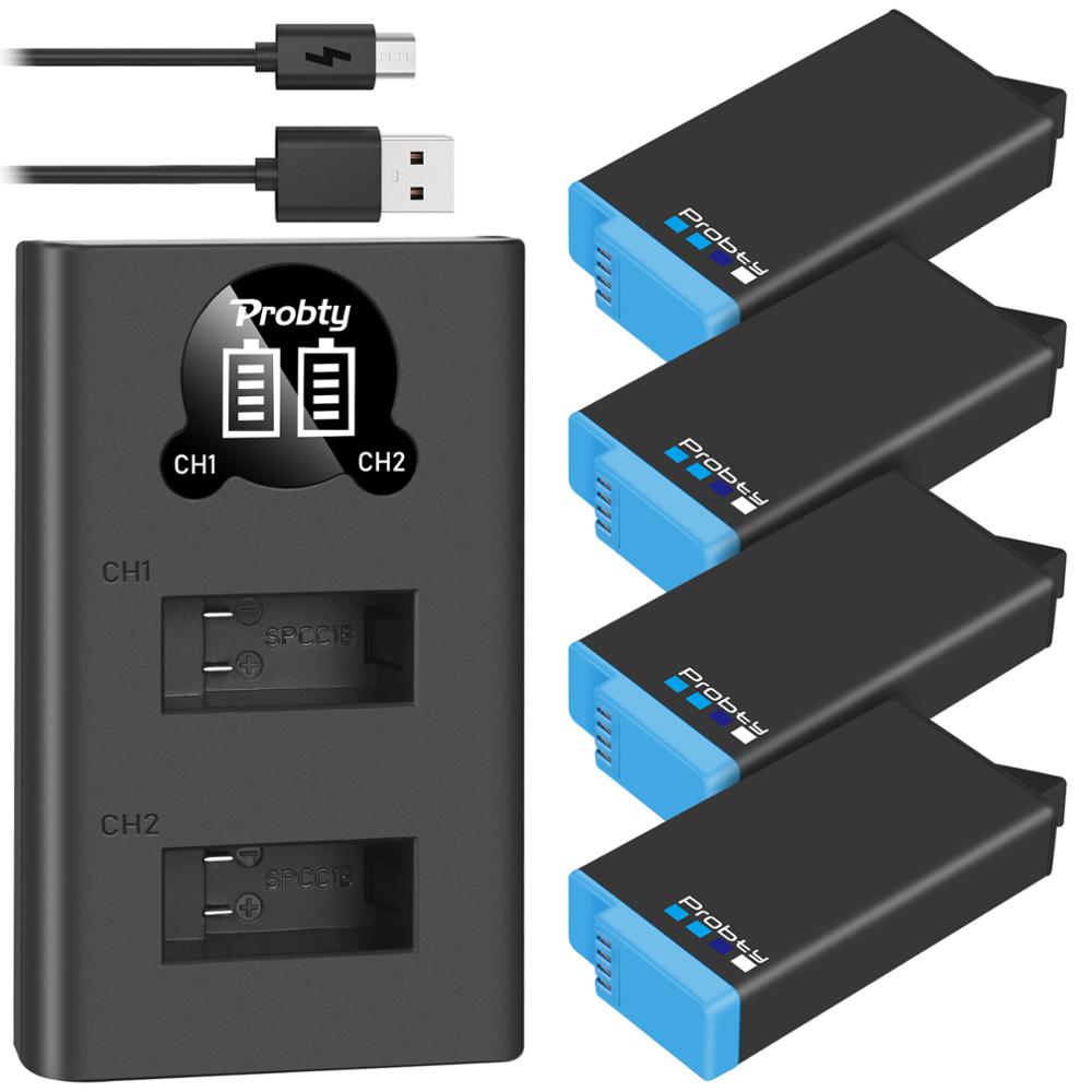 1680mAh Batterie Für GoPro Max Akku + LED Ladegerät 360 Panorama Aktion Kamera Zubehör: 4BatteryWithCharger