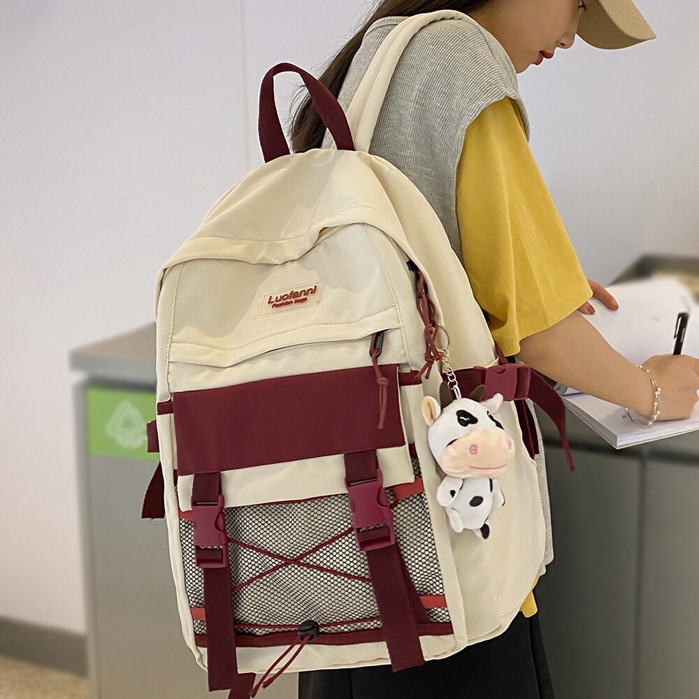 Vrouwelijke Mesh Harajuku Rugzak Student College Reizen Vrouwen Schooltas Kawaii Mode Boek Rugzak Leuke Meisje Laptop Tas Dame