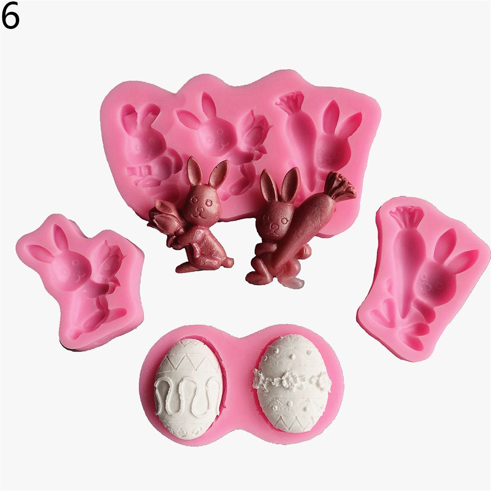 Carrot Kitchen Tool Baking Utensils Rabbit Shape Cupcake Accessories Fondant Cake Molds Easter Supplies Silicone Mould: 6
