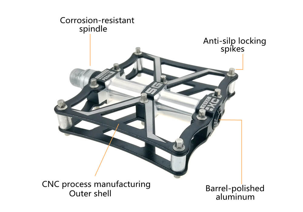 SHANMASHI Ultrathin Bike Pedals 3 Sealed Bearing Bicycle Aluminium Alloy CNC Wide Platform Mountain Road Bike Pedals