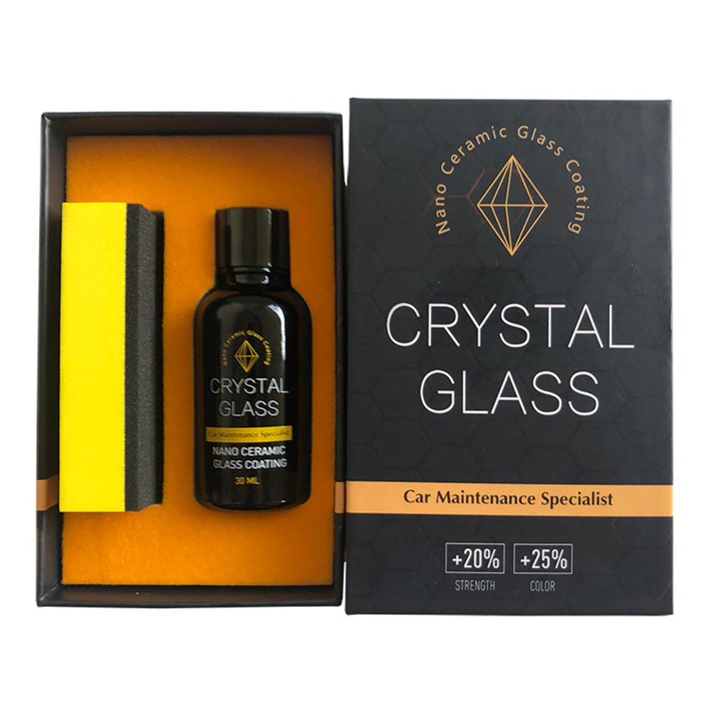 30ml autoglas nano-coating hydrofobe kristalcoating vloeibaar glas auto raamcoating anti-regen & water keramische glascoating