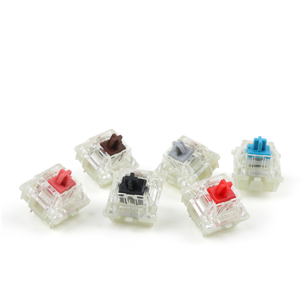 Original a estrenar Cherry MX interruptores de teclado mecánico plata rojo negro azul marrón lineal táctil cereza claro SMD RGB interruptor