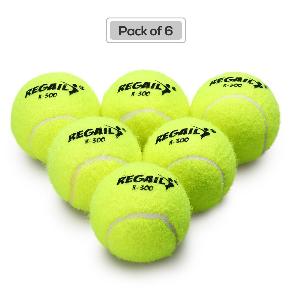 Pelotas de tenis sin presión con bolsa de malla, 12 Uds., pelota de tenis, rebote de goma, entrenamiento práctica, pelotas de tenis, juguete para mascotas: 6 PCS