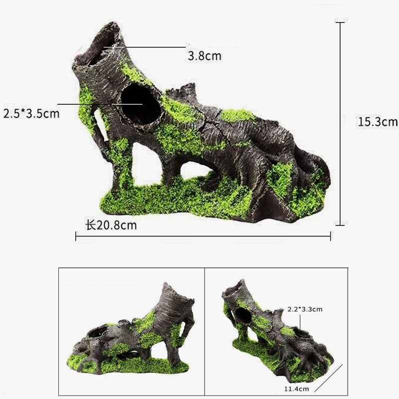 Aquarium Rockery Stone Aquatic Ornaments Fish Tank Landscaping Simulation Landscape Resin Rockery Stone Pet Accessoriess: AX-010