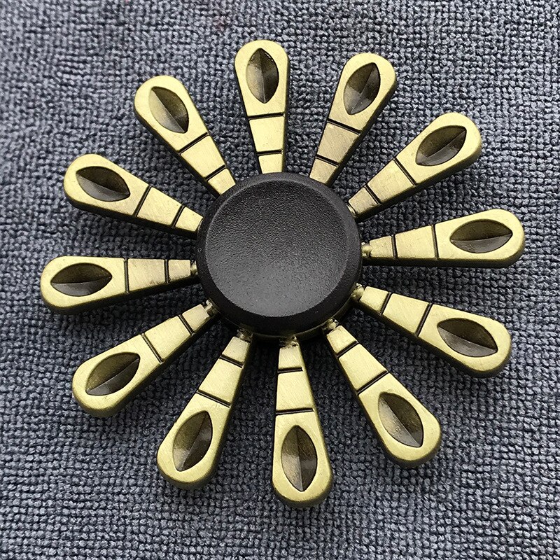 Fidget Spinner Brass Color Zinc Alloy Metal Exterior Smoothstress reliever Toys For Children Adult