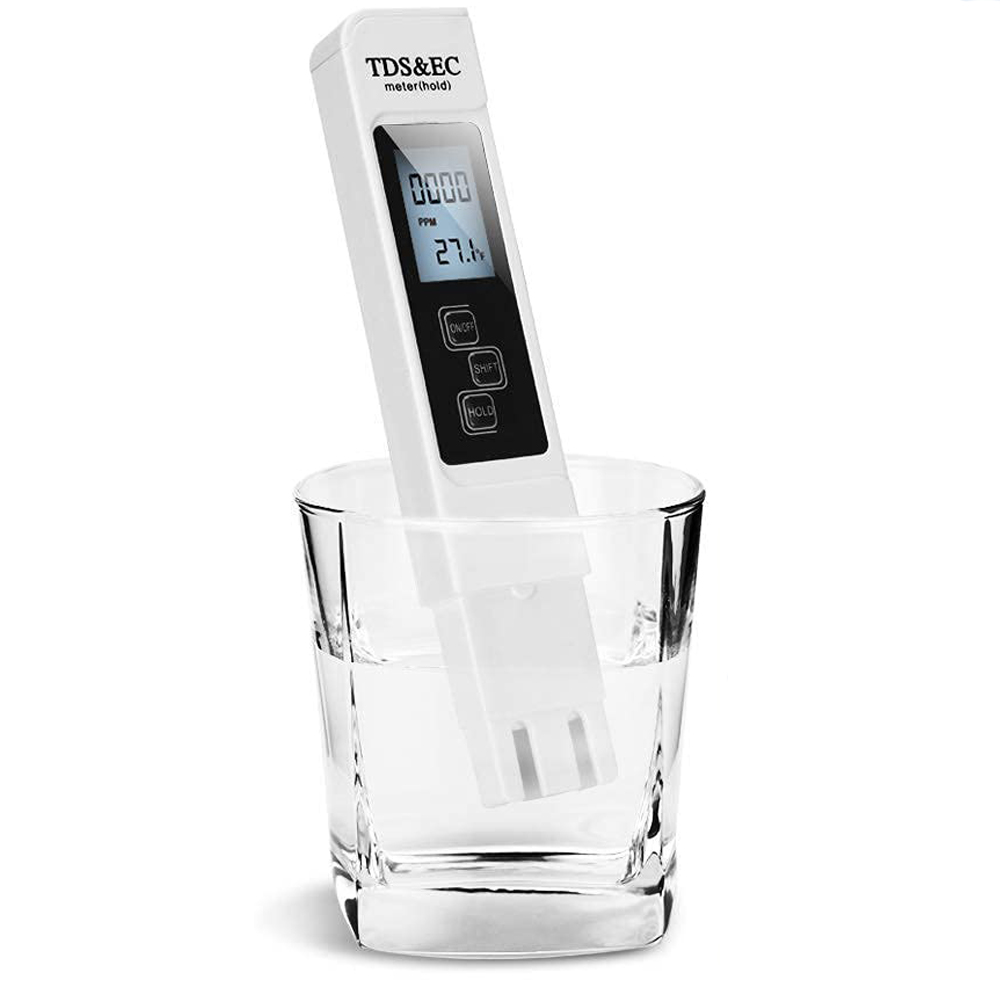 1 PC Witte Digitale Waterkwaliteit Tester TDS EC Meter Bereik 0 tot 9990 Multifunctionele Water Zuiverheid Temperatuur TEMP PPM Tester