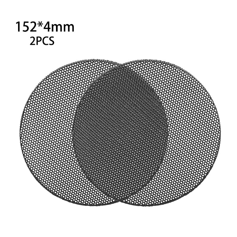 2Pcs Speaker Conversion Net Cover Car Audio- Decorative Circle Metal Mesh Grille 203A: Gray