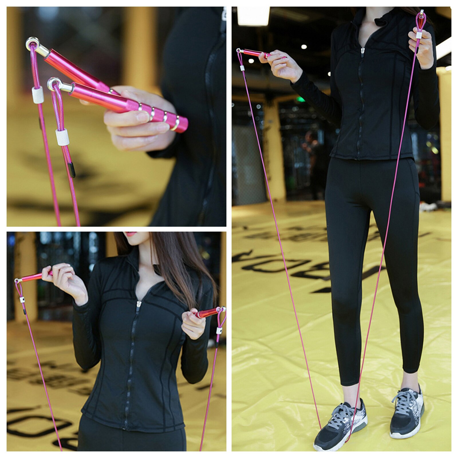 Jump Skipping Rope Cable Steel Bold 4mm Fitness Training Fast Speed Upgrated Aluminum Alloy Skipping Rope for Kids and Adults