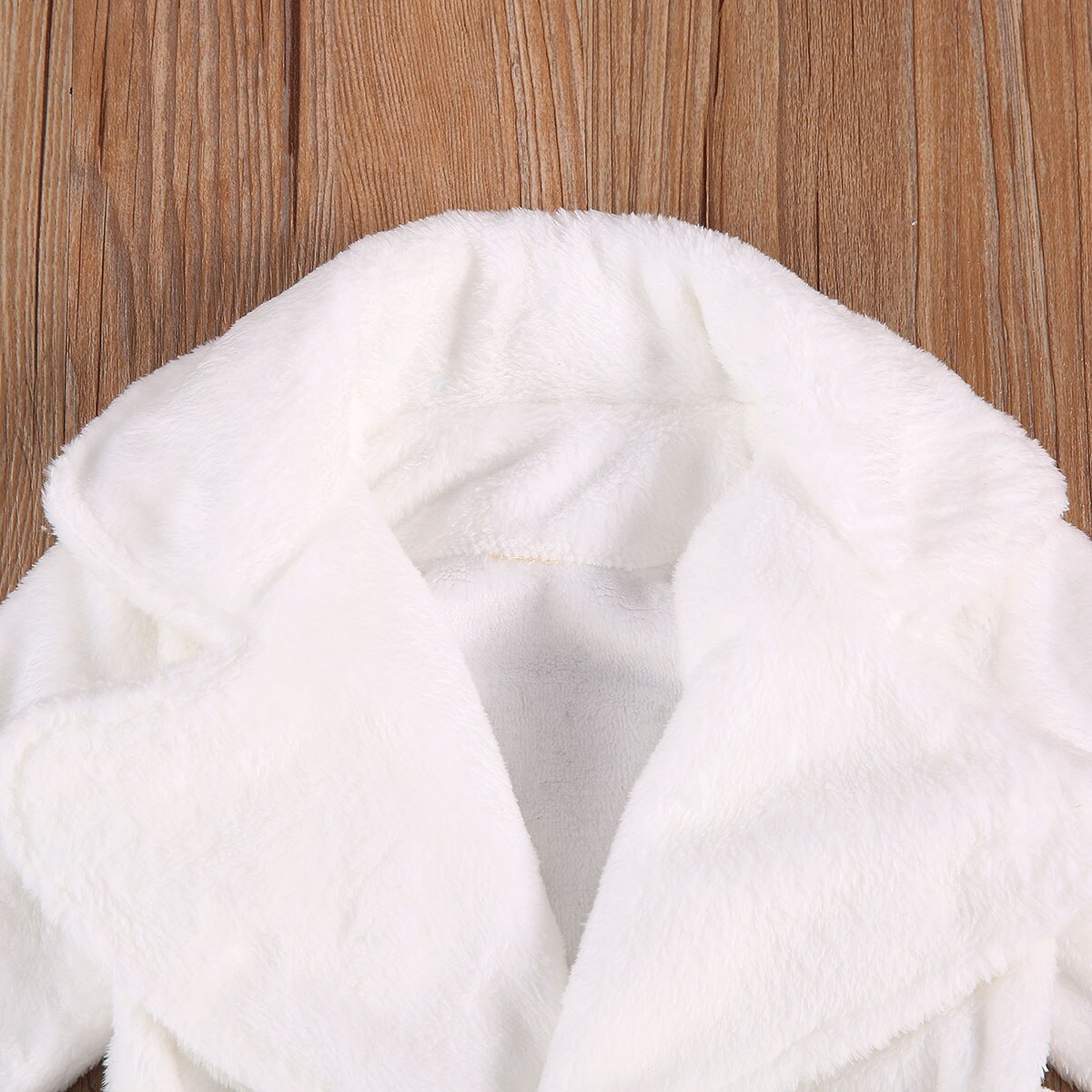 Kid Boys Girls Ultra Soft Bathrobe Winter Warm Robes Unisex Solid Color Long Sleeve Lapel Collar Sleepwear Robes 1-6Years