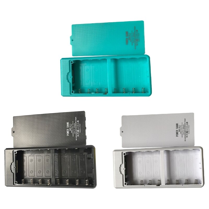 Robustes, abnehmbares gehäuse mit  qc3.0 dual-usb-anschlüssen, lcd-display, 8 x 18650 akkus, powerbank-gehäuse, tragbare externe box ohne akku