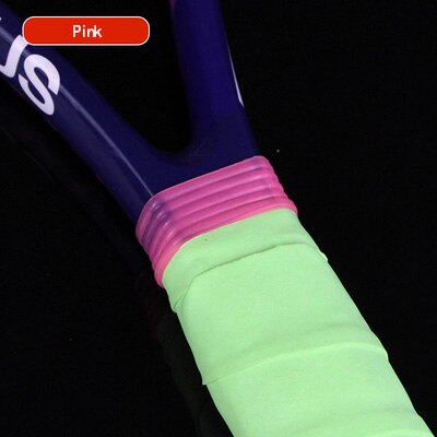 5 sztuk rakieta tenisowa rakieta Fix Ring paletka do badmintona uchwyt rękojeści pierścień rakieta zespół Overgrip Protector: Pink